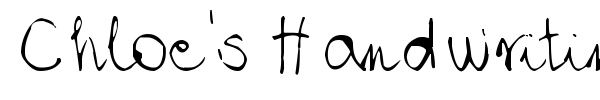 Chloe's Handwriting font preview
